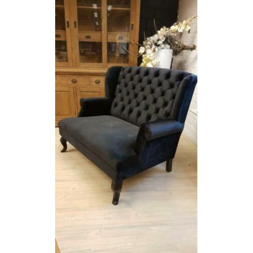 *ACTIE* Mooie Gecapitonneerde Fauteuil Loveseat Grand Duc(9)