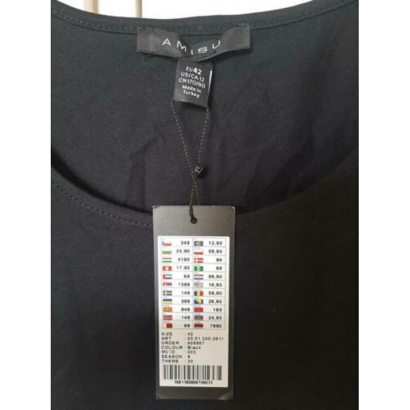 Basic zwart jurkje Amisu mt 42