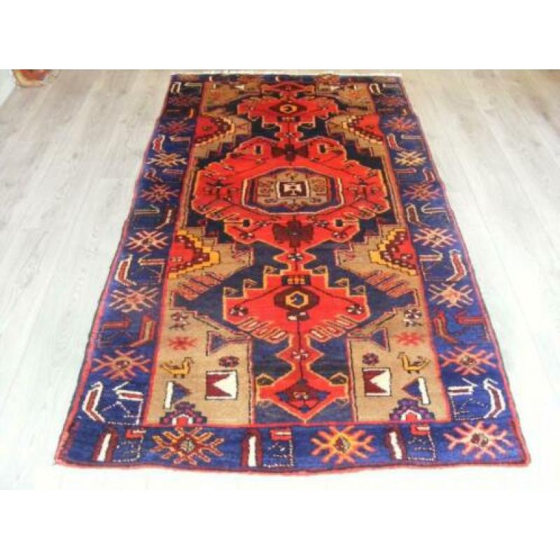 Handgeknoopt Perzisch Tapijt/Kleed Khamseh Maat:1.08X2.10,cm