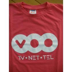 B&C t- shirt roze TV NET TEL maat XL - nieuw -