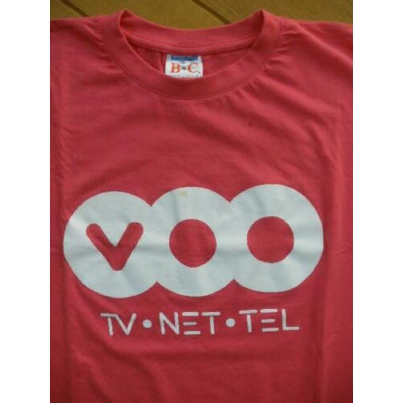 B&C t- shirt roze TV NET TEL maat XL - nieuw -