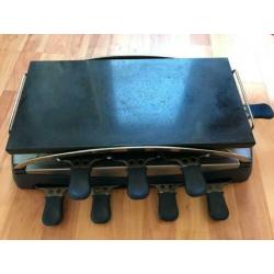 Tefal ambiance pierrade raclette steen gril met 8 pannetjes
