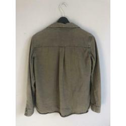 Zara blouse overhemd legergroen M