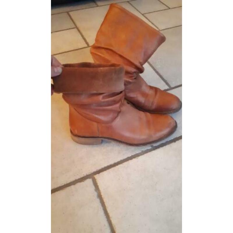 Cognac kleurige laars