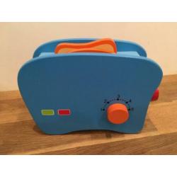Houten ontbijtset met broodrooster / toaster & toebehoren