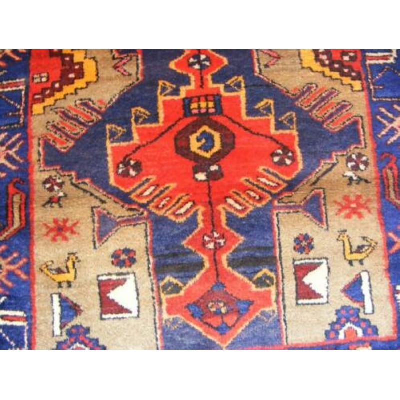 Handgeknoopt Perzisch Tapijt/Kleed Khamseh Maat:1.08X2.10,cm