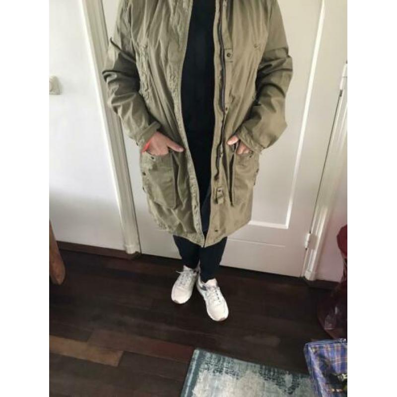 Tommy Hilfiger zomer jas dames XL zomergasten khaki groen