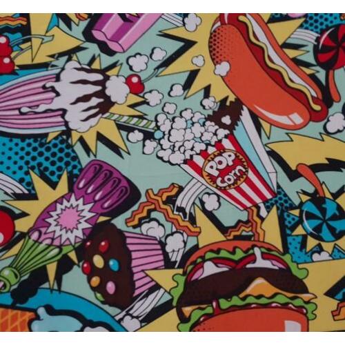 Grote lap stof katoen Alexander Henry midnight snack 190x115