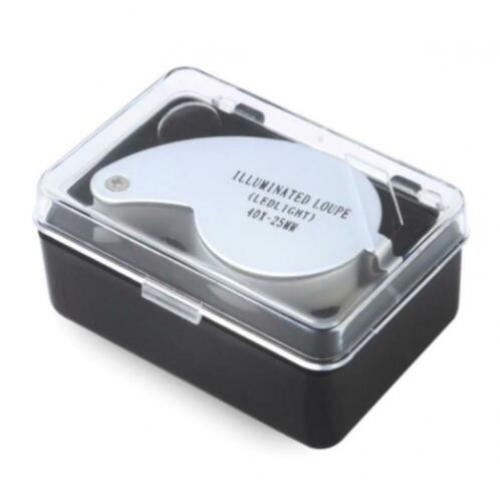 Mini vergrootglas 40x met led licht
