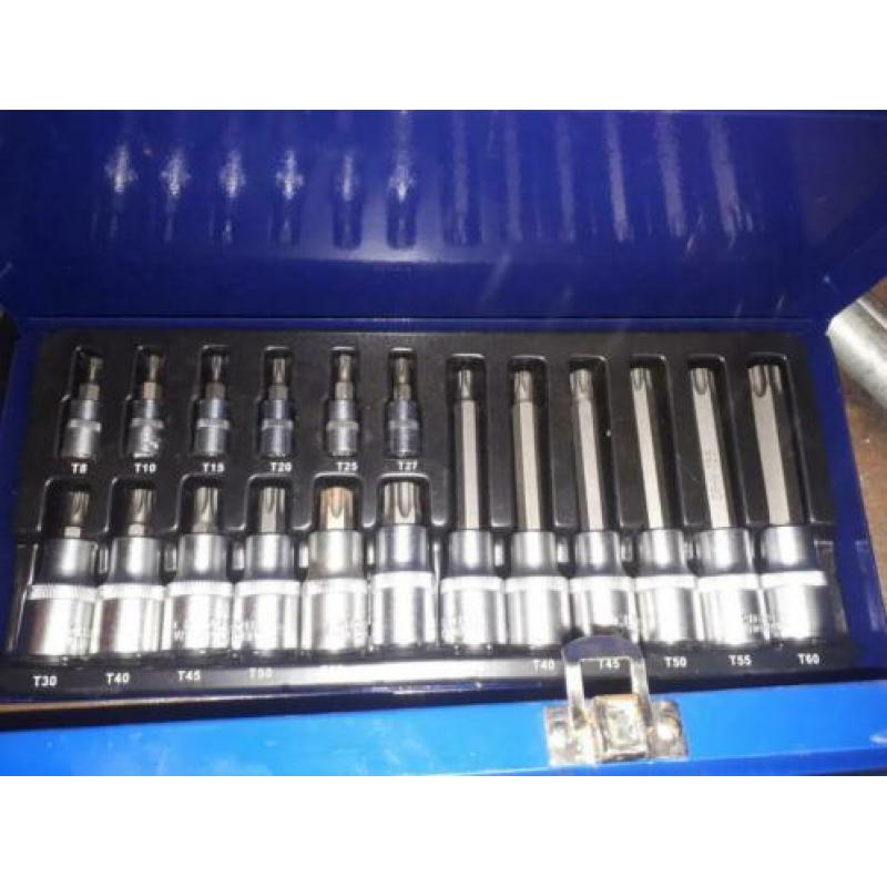 Partij gereedschap, handgereedschap, krachtdoppen, torx