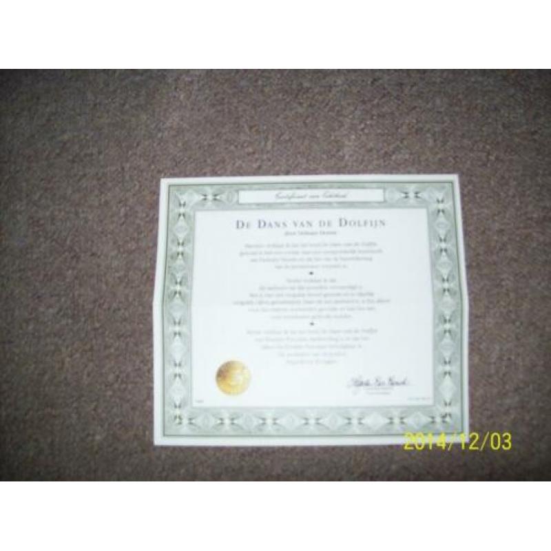 Franklin Mint " Dance of the Dolphin" met certificaat