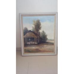 schilderijen van JB Slotman landschappen set 2 stuks