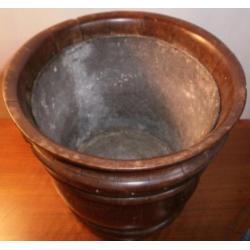 Biedermeier mahonie bloempot/bak gekuipt model,