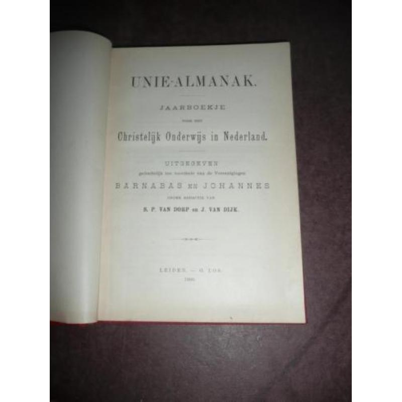 2 x Unie-Almanak (1900 & 1903) Dorp, S.P. van & J. van Dijk