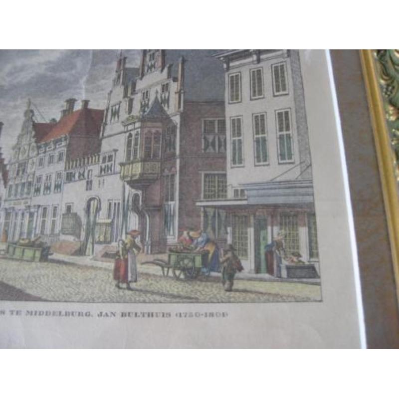 schilderij t'West -Indische Huis te Middelburg 36 cm x 30 cm