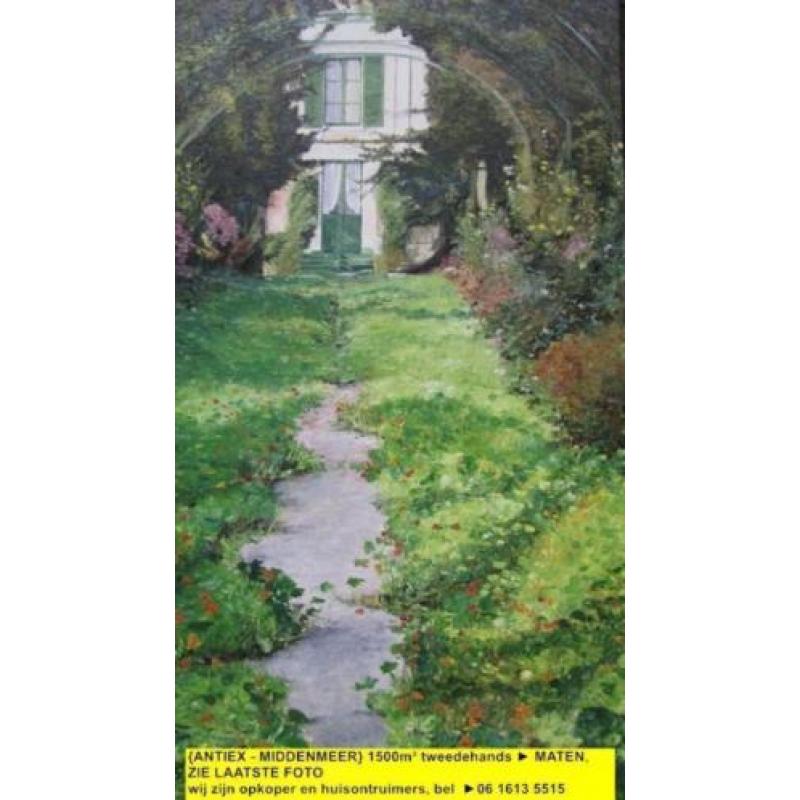 9376 - schilderij olieverf Clothilde Lubin Capucines - €75