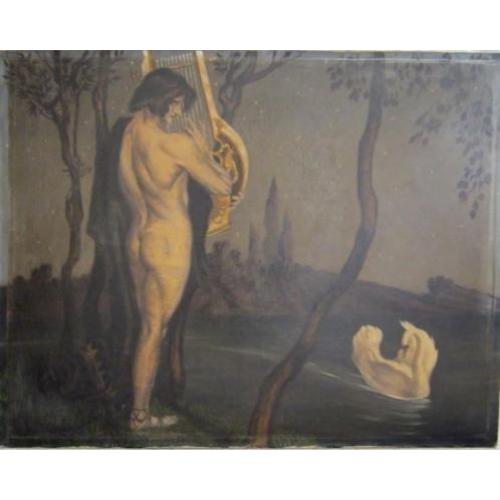 =ca 1900/1920==MANNELIJK NAAKT===93 x 119 cm=====