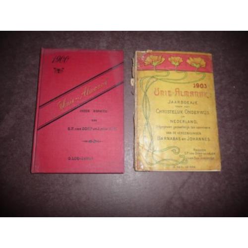 2 x Unie-Almanak (1900 & 1903) Dorp, S.P. van & J. van Dijk