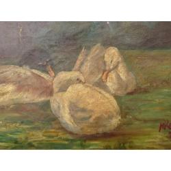 H.Koesen, Slapende Eenden, 1927, olieverf op doek