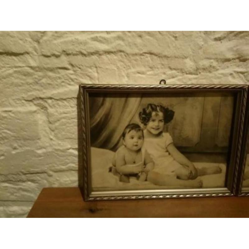 Vintage foto's in lijst