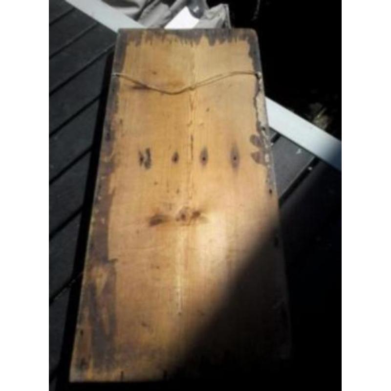 Mooie antieke letterbak van massief hout aangeboden....biede