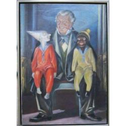 =de poppenspeler==ca 1920== 104x74 cm=nieuwe zakelijkheid===