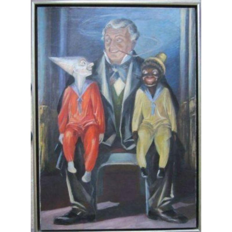=de poppenspeler==ca 1920== 104x74 cm=nieuwe zakelijkheid===