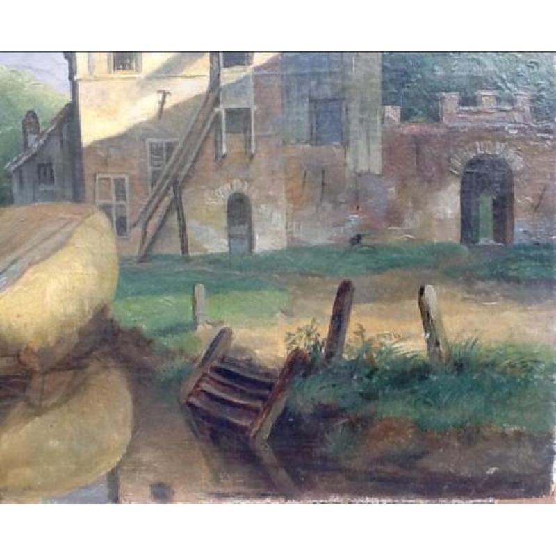 Oud schilderij 19e eeuw of ouder Hollandse? Belg? School.