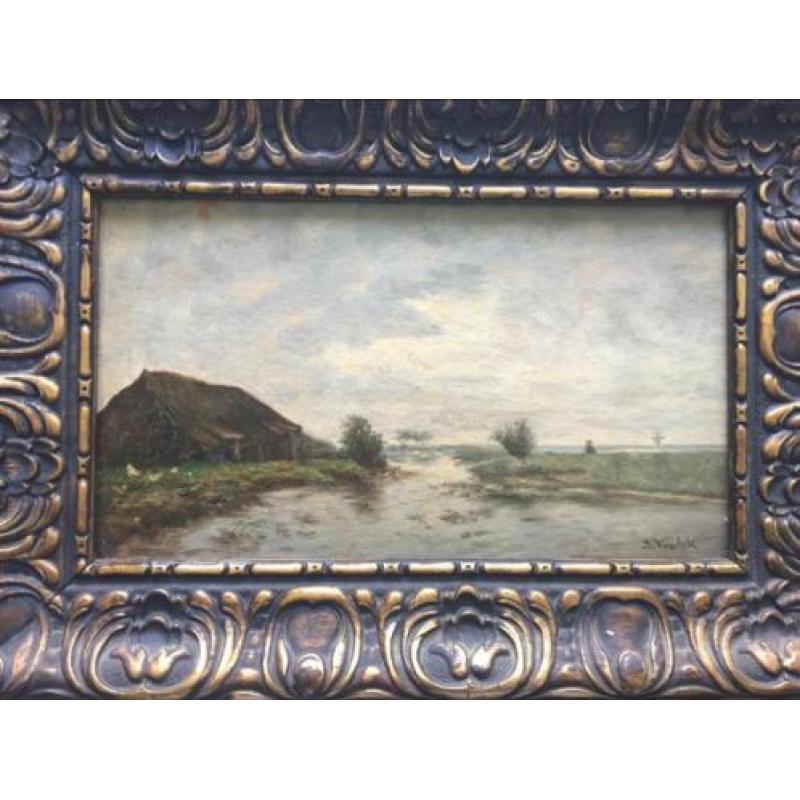Olieverf op hout Jan Vrolijk 1846 Den Haag