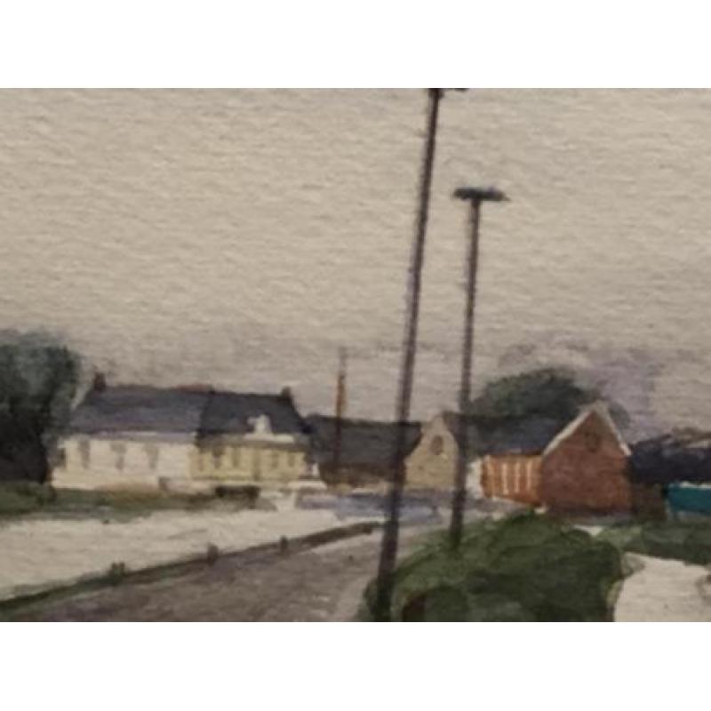 Aquarel Polderweg te Kethel uit 1976