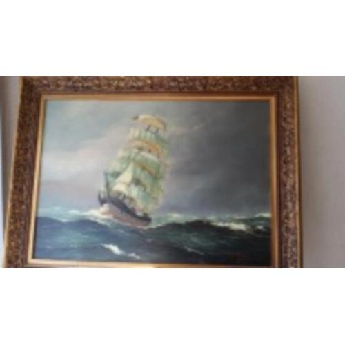 schilderij met boot frits meijer zie foto s