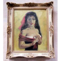 =1950/60=== RETRO====vrouwenportret==GESIGNEERD===