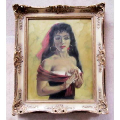 =1950/60=== RETRO====vrouwenportret==GESIGNEERD===