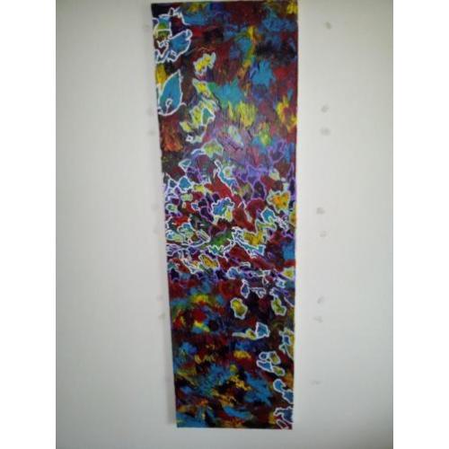 Mooi abstract doek 30 x 100