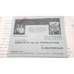 1919, brieven uitzending nederlandsche kinderen naar buiten.