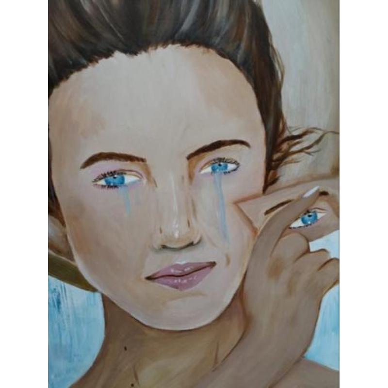 Te koop, schilderij eigen werk