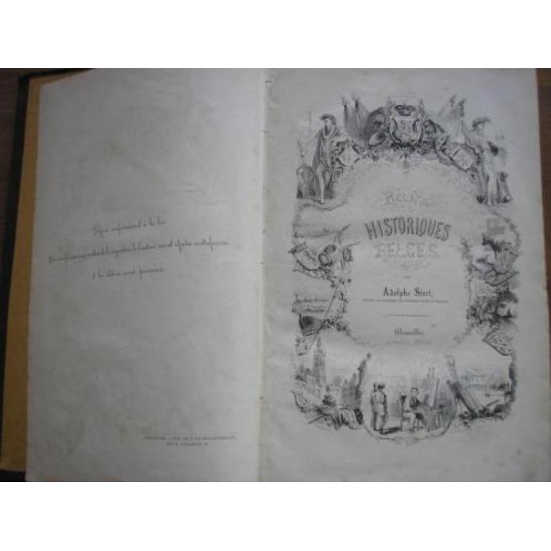 1855. Adolphe Sirel: Récits historiques Belges. Fraaie
