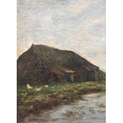 Olieverf op hout Jan Vrolijk 1846 Den Haag