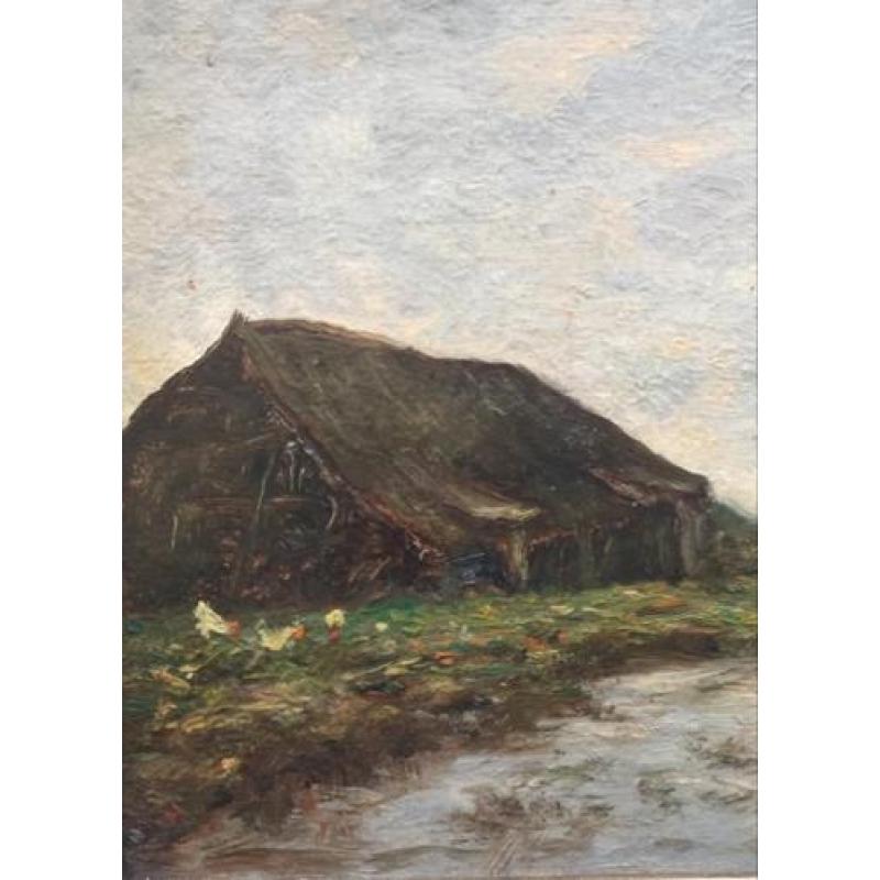 Olieverf op hout Jan Vrolijk 1846 Den Haag