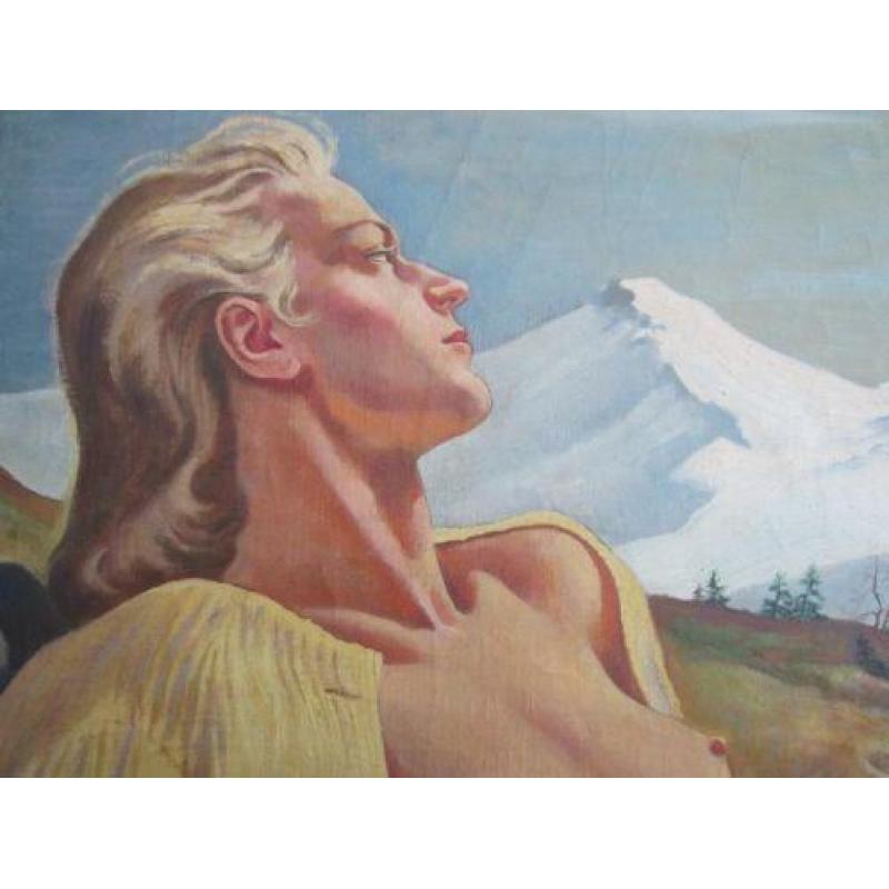 =androgyn halfnaakt=gemonogrammeerd =106 x 128cm = uit 1939