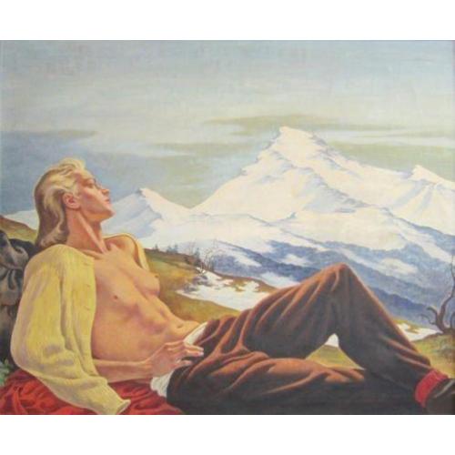 =androgyn halfnaakt=gemonogrammeerd =106 x 128cm = uit 1939