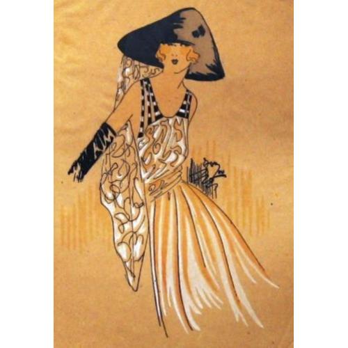 Tres Parisien 1921-22 TWEE stuks Art Deco Mode Pochoir ill.