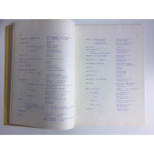 Verzameling scheepvaarttermen Nederlands Frans Duits (1960)