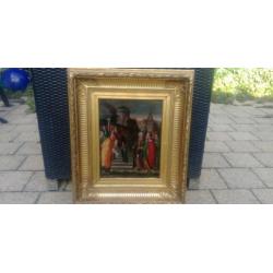 Antiek olieverf schilderij van omstreeks 1600 op hout.