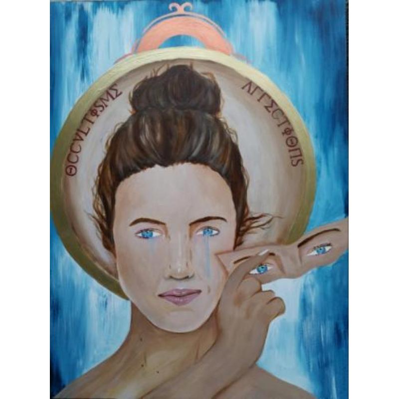 Te koop, schilderij eigen werk