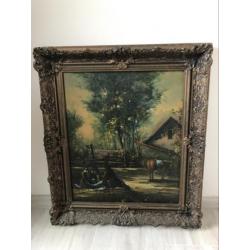 Breedveld schilderij musketiers bij kampvuur 70x80 cm