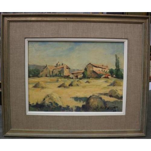 Max Ernest Clart, hoevelandschap met oogst