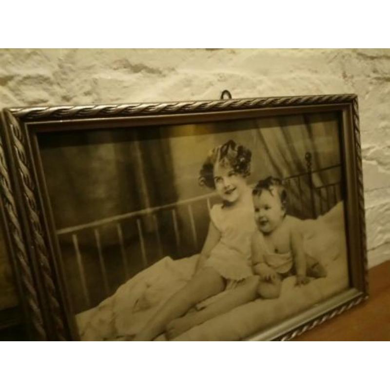 Vintage foto's in lijst