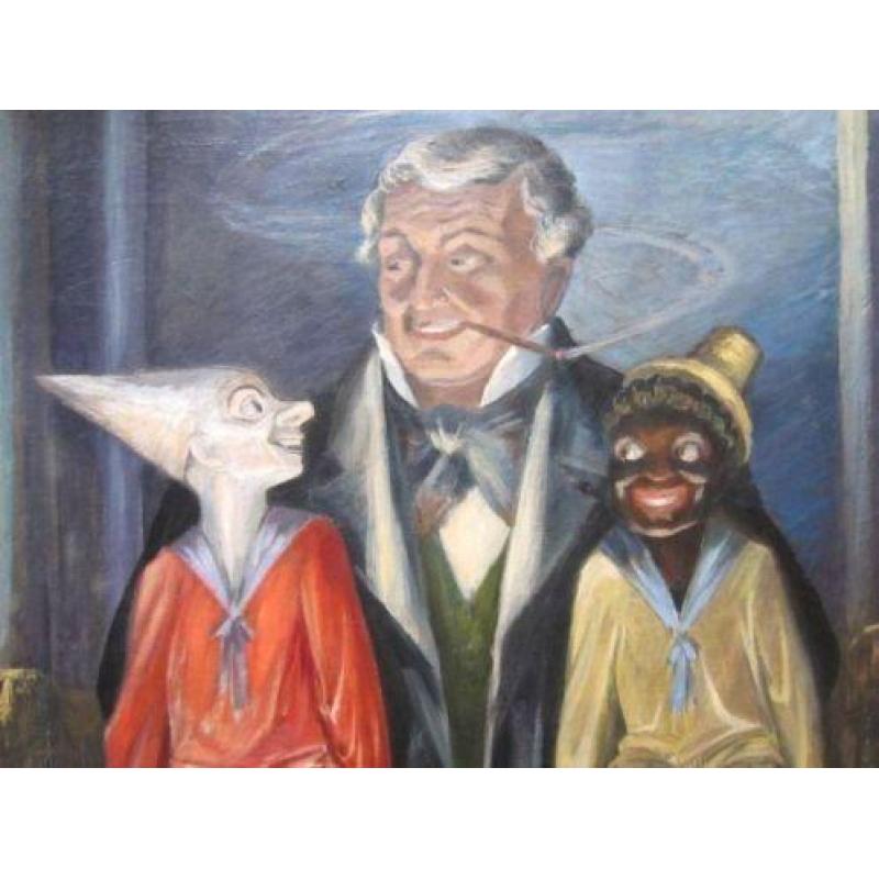 =de poppenspeler==ca 1920== 104x74 cm=nieuwe zakelijkheid===