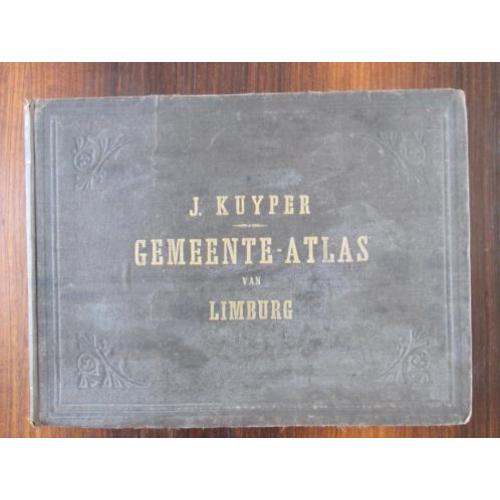 ANTIEK gemeente atlas van Limburg 1869